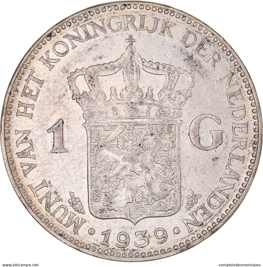 Monnaie, Pays-Bas, Wilhelmina I, Gulden, 1939, Utrecht, TTB, Argent, KM:161.1 - 1 Gulden