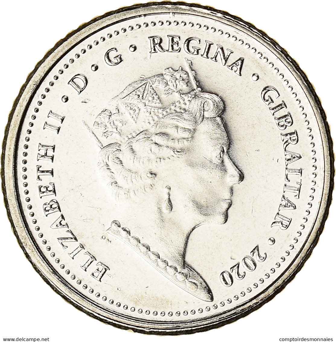 Monnaie, Gibraltar, 5 Pence, 2020, Pobjoy Mint, SPL, Acier Plaqué Nickel - Gibraltar