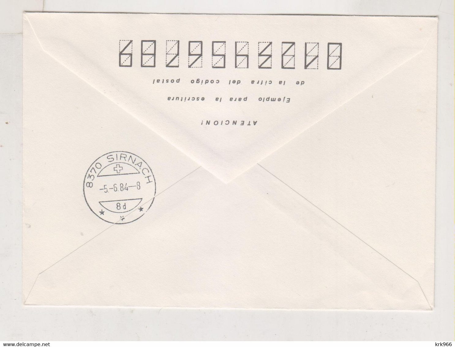 CUBA 1984 HAVANA HABANA ATM Stamp Used On Postal Stationery Cover To Switzerland - Brieven En Documenten