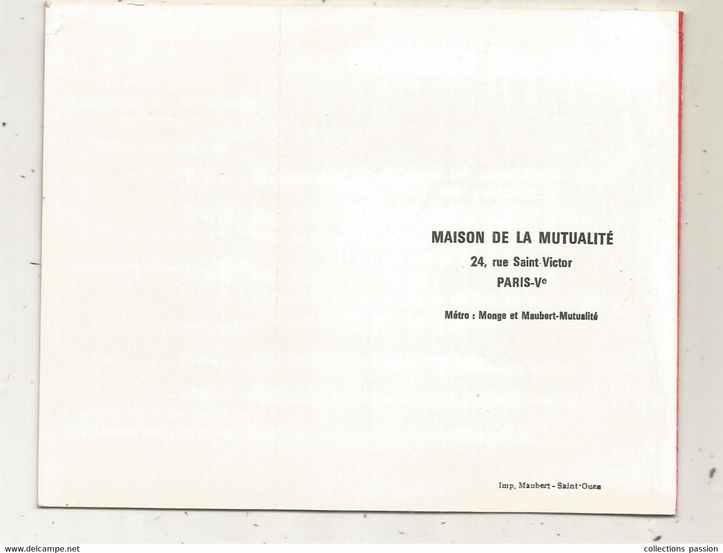 Programme 4 Pages, CONVENTION DES INSTITUTIONS REPUBLICAINES,1967 ,Maison De La Mutualité, Paris, 3 Scans - Programma's