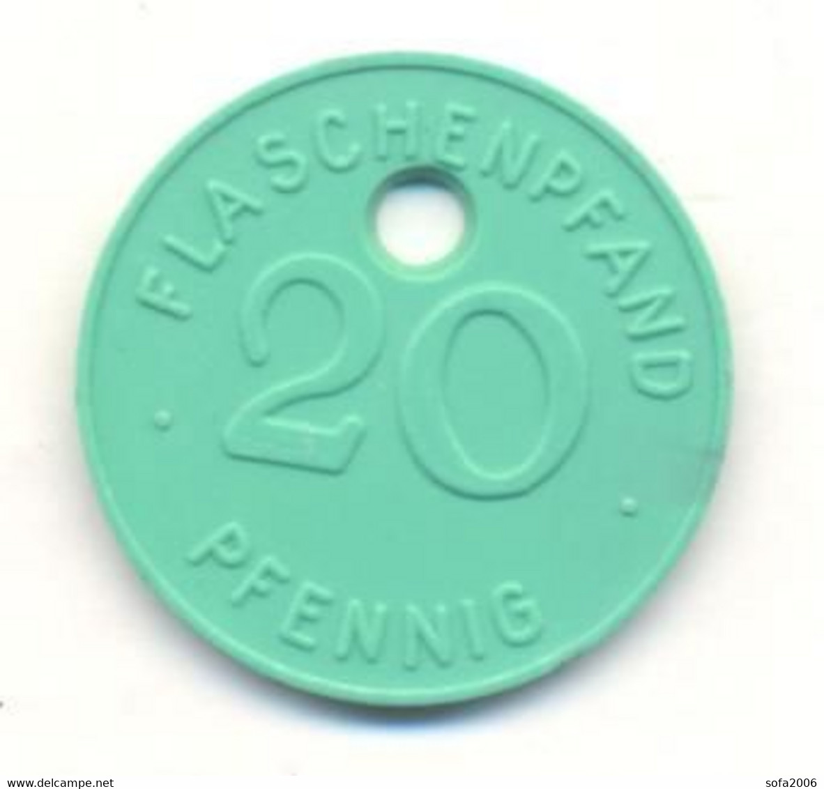 Token Jeton Germany Deutschland Flaschenpfand 20 Pfennig SINALCO Plastic - Monetary/Of Necessity