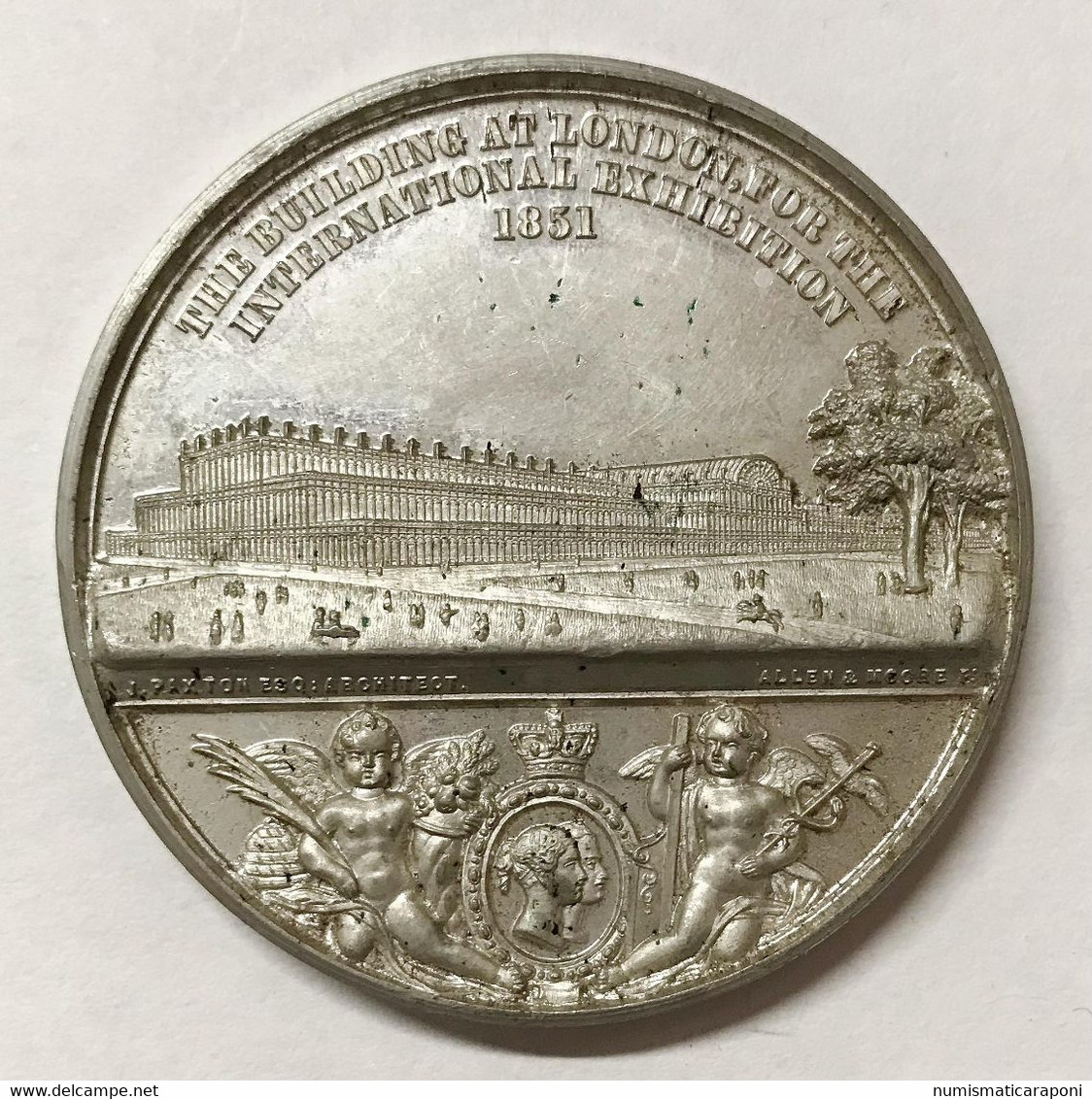 UK Great Britain Gran Bretagna Medal London International Exhibition 1851opus Allen & Moore 45 Mm - Autres & Non Classés