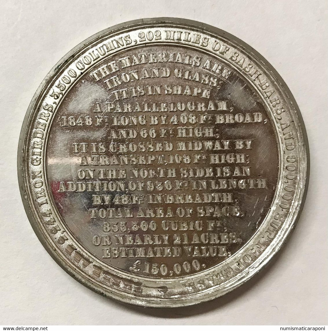 UK Great Britain Gran Bretagna Medal London International Exhibition 1851opus Allen & Moore 45 Mm - Sonstige & Ohne Zuordnung