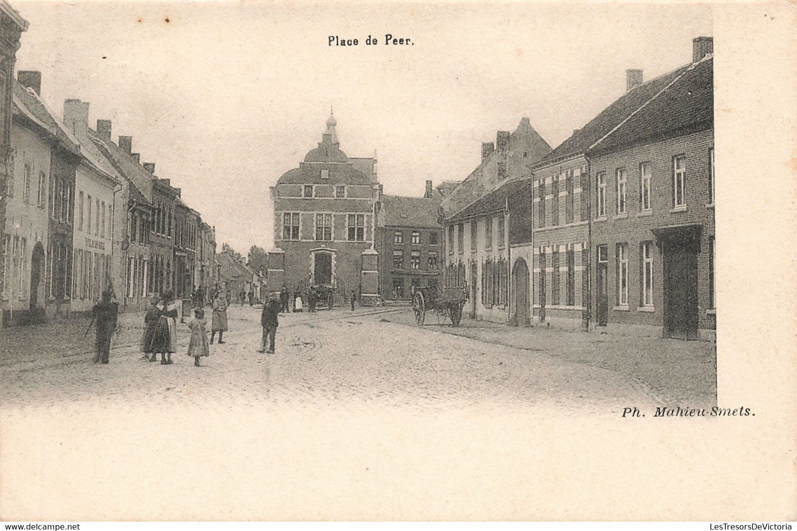 CPA - Belgique - Peer - Place De Peer - Précurseur - Edit. Ph. Mahieu Smets - Animé - Oblitéré Bourg Leopold 1905 - Peer