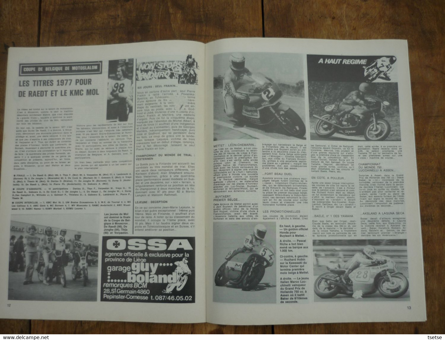 Revue Moto Magazine - N° 16 - 23 Septembre 1977 - Moto