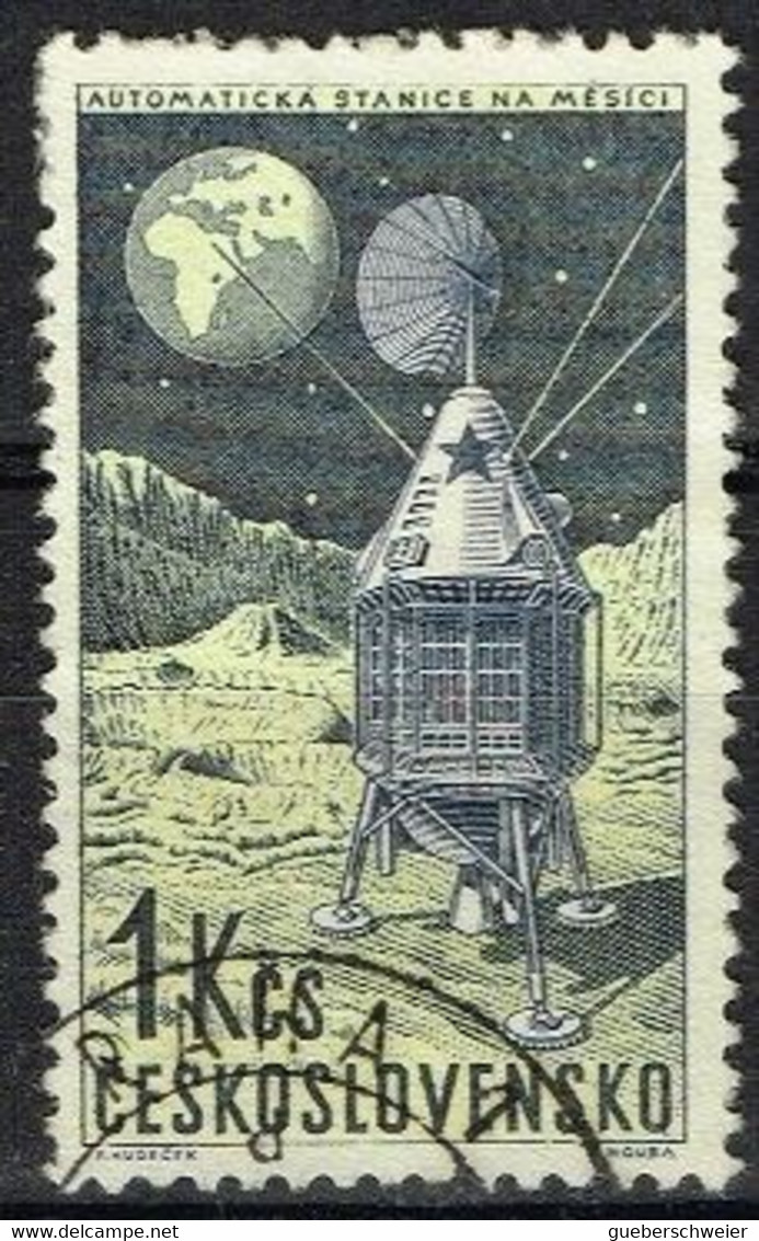 AST 197 - TCHECOSLOVAQUIE N° 1212 Obl. Cosmos - Luchtpost