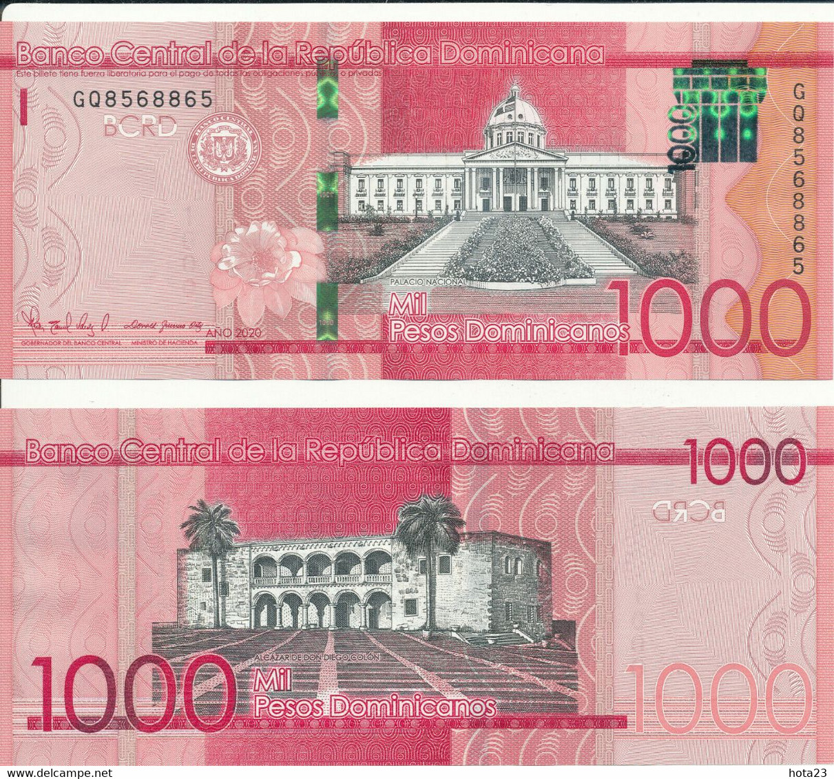 (!)  Dominican Republic / Dominican Repiblik - 1000 Pesos 2020 UNC - Arhitekture - Dominicaine