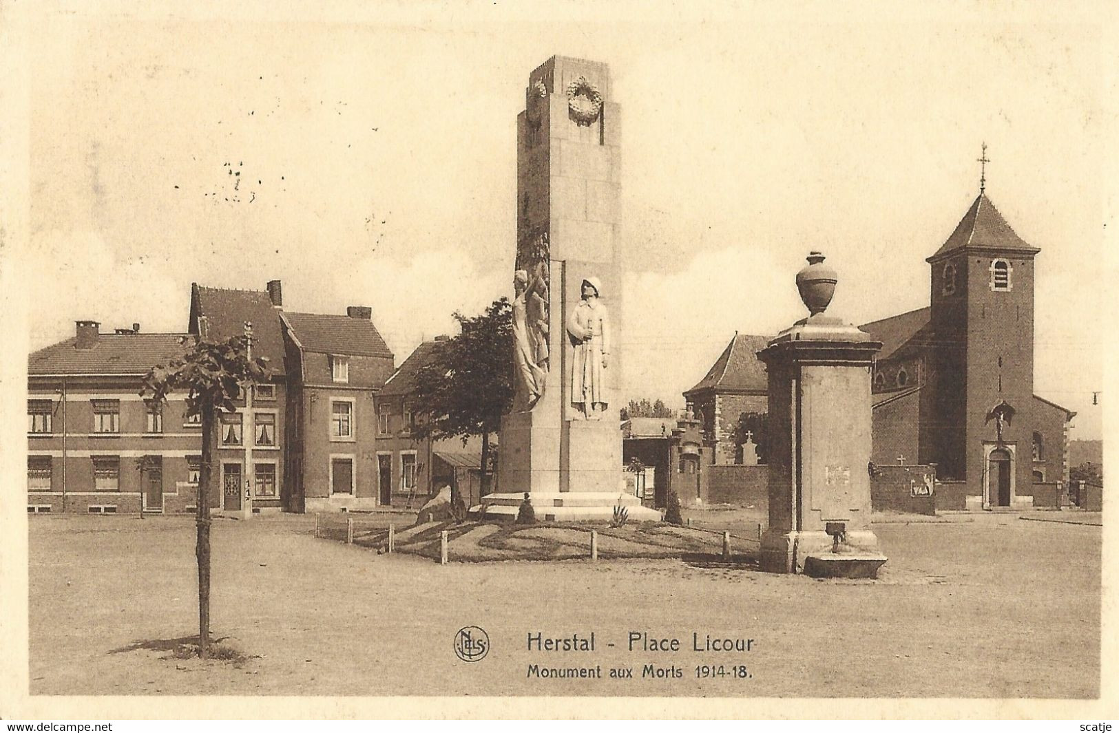 Herstal   -   Place Licour   -   Monument Aux Morts  1914-18.   -   1936   Naar   Maeseyck - Monuments Aux Morts