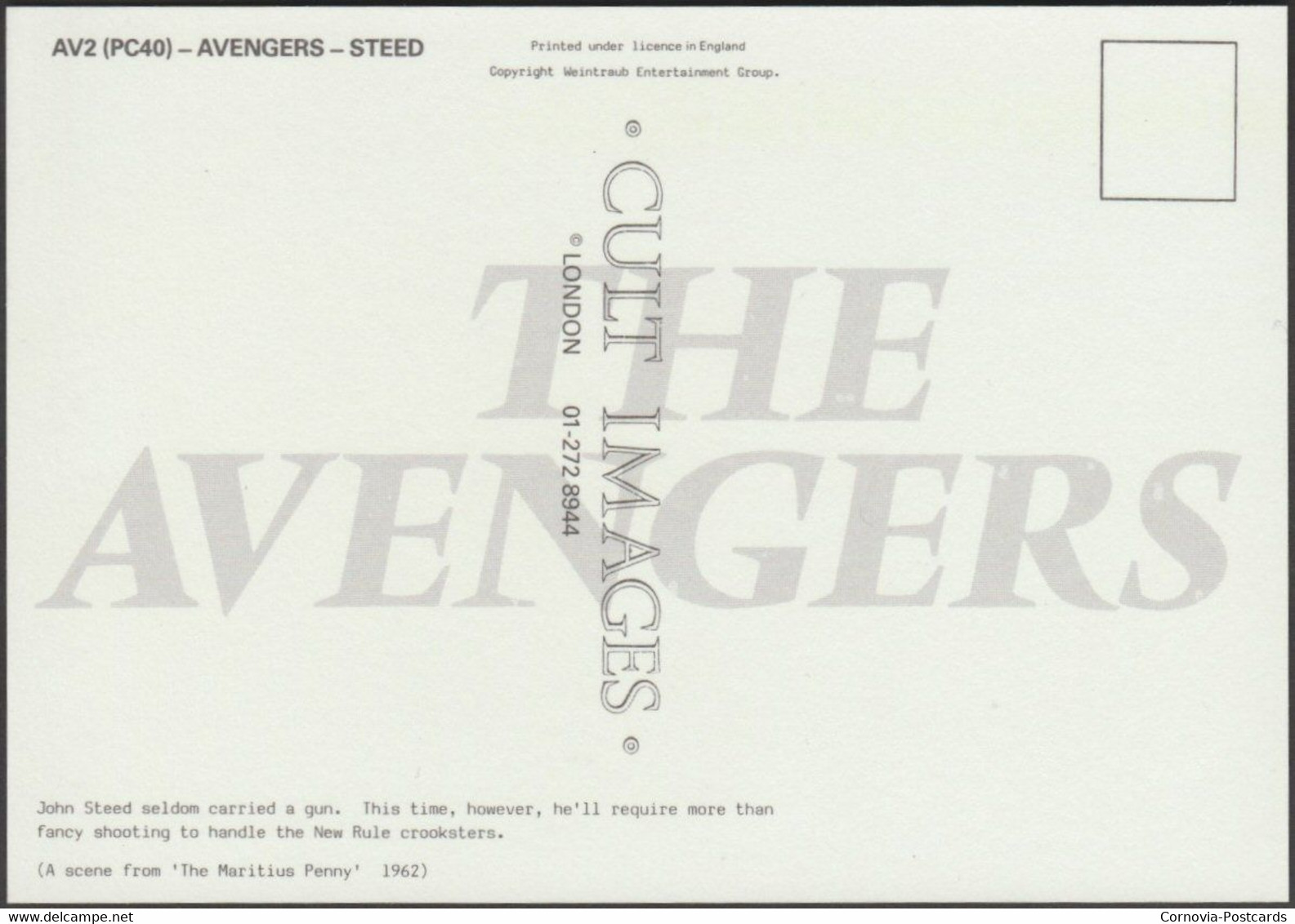 John Steed, The Avengers, C.1980s - Cult Images Postcard - Séries TV