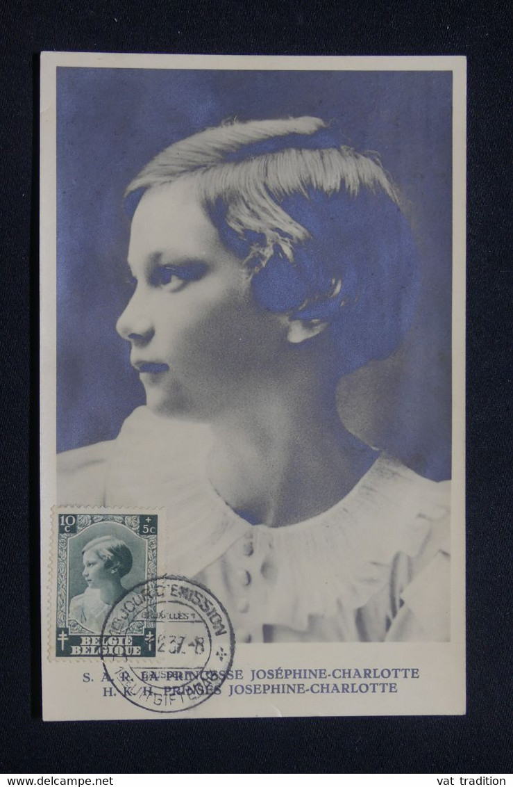 BELGIQUE - Carte Maximum En 1937 - Princesse Joséphine Charlotte  - L 138914 - 1934-1951