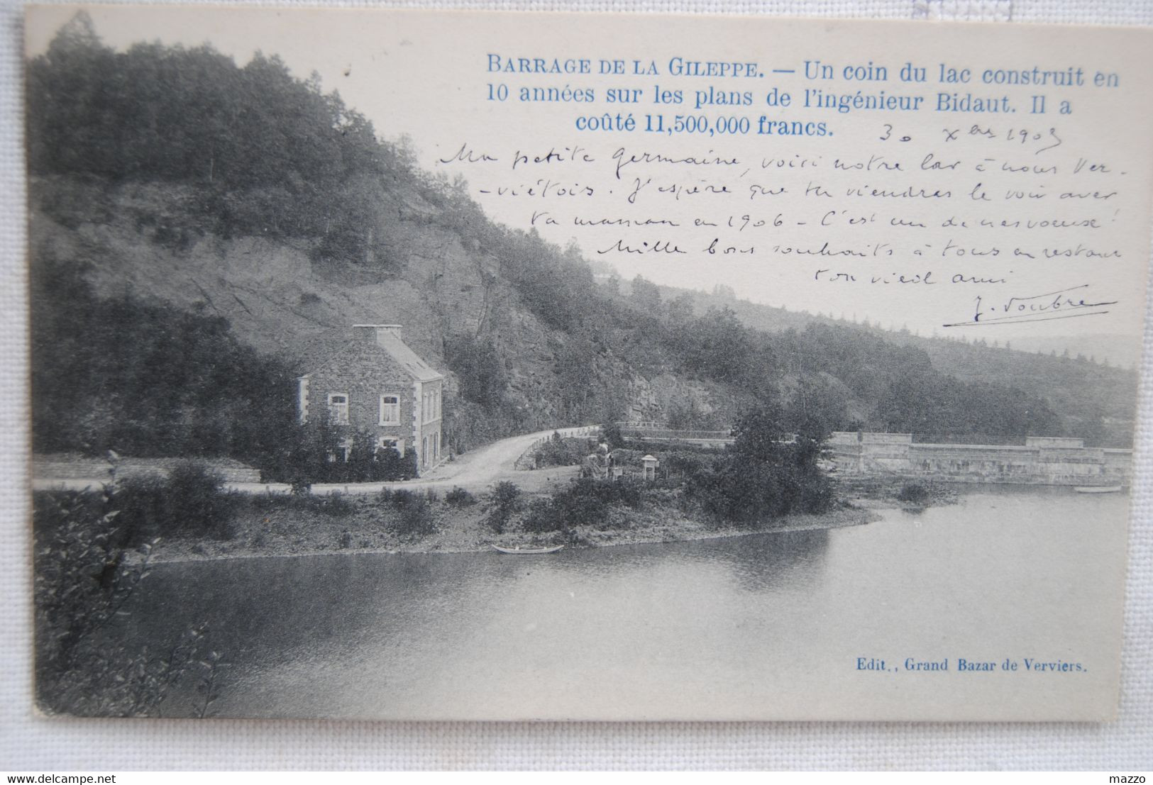 137/ Barrage Gileppe-Un Coin Du Lac Construit Par L'Ir Bidaut - Butgenbach - Butgenbach