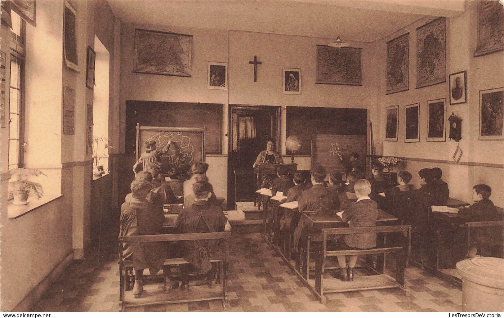 CPA - Belgique - Geer - Orphelinat Saint Joseph - Une Classe - Edit. Nels - Ern Thill - Oblitéré Liège 1933 - Geer