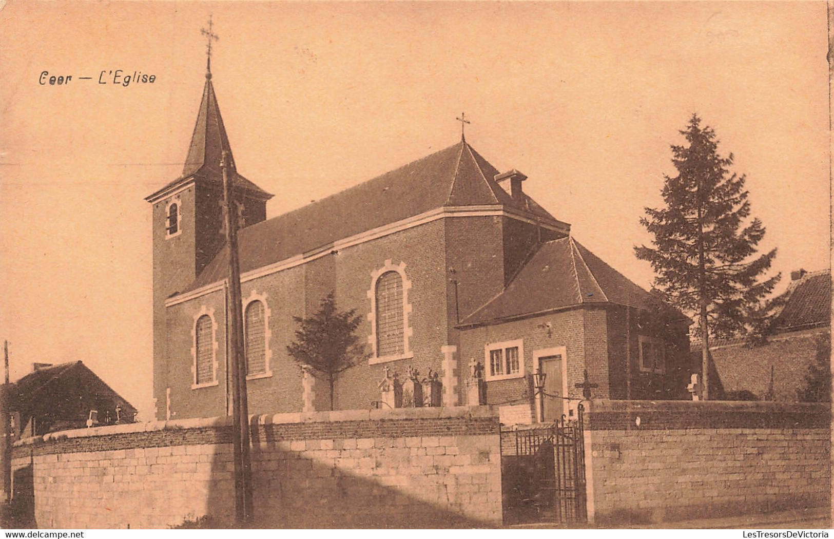 CPA - Belgique - Geer - L'Eglise - Edit. Henri Kaquet - Clocher - Cimetière - Geer