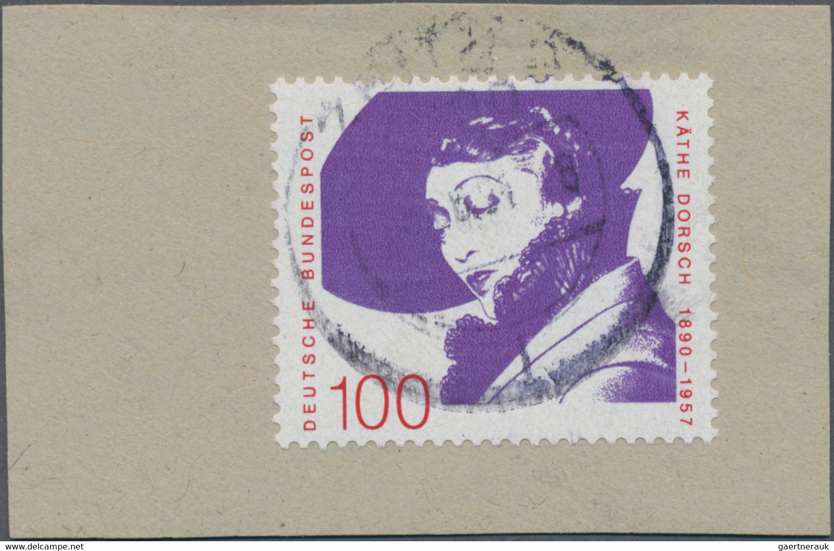 Bundesrepublik Deutschland: 1990, Käthe Dorsch, 100 (PF), Farbe Dunkelblauviolet - Gebraucht