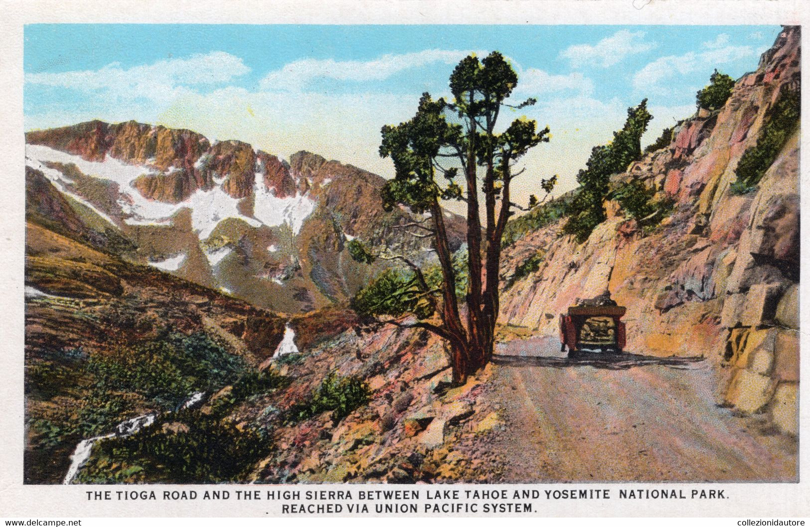 YOSEMITE - THE TIOGA ROAD AND THE HIGH SIERRA BETWEEN LAKE TAHOE AND YOSEMITE NATIONAL PARK - CARTOLINA FP NUOVA - Yosemite