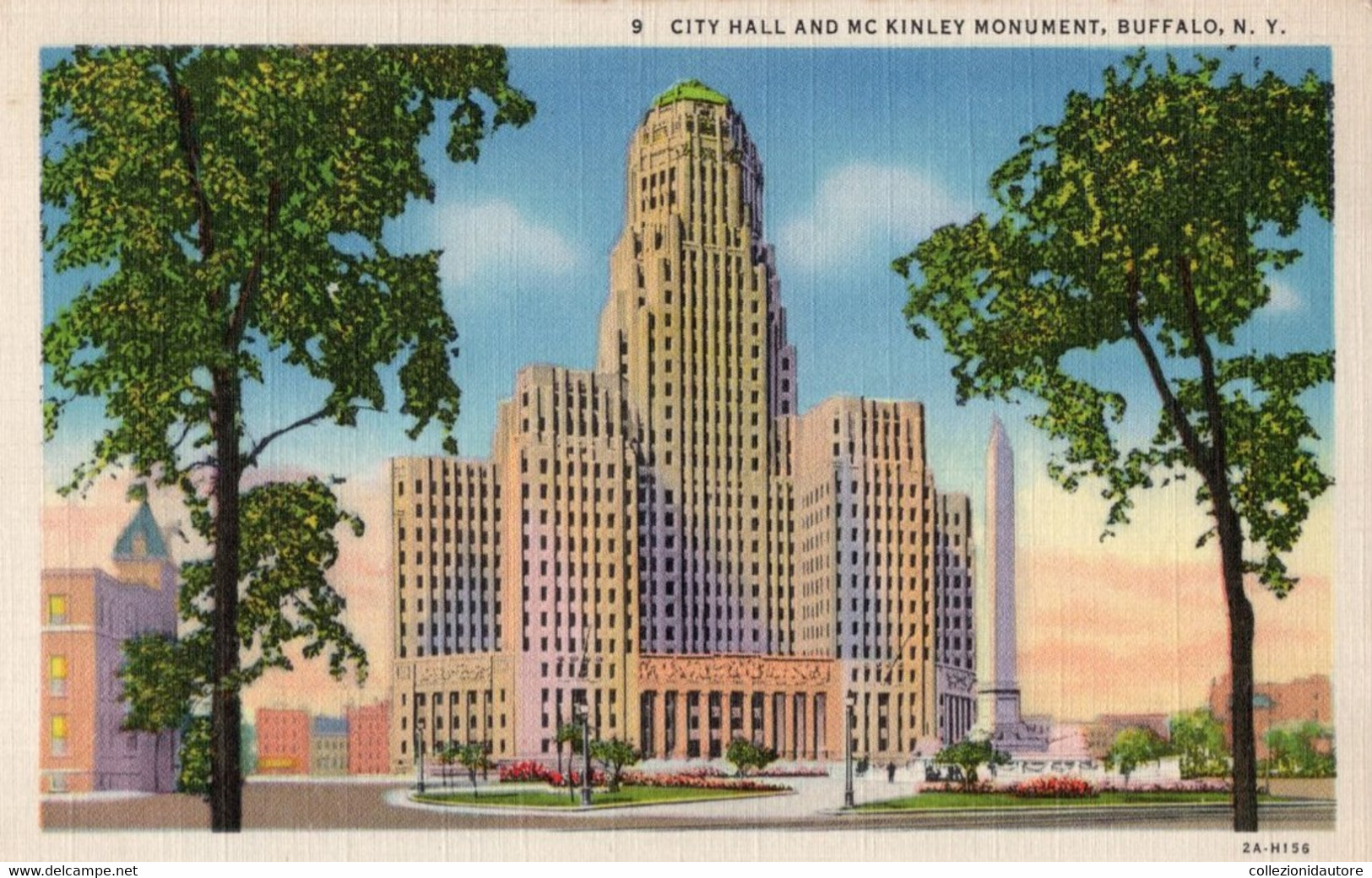 BUFFALO - CITY HALL AND MC KINLEY MONUMENT - BUFFALO - N.Y. - CARTOLINA FP SCRITTA - Buffalo