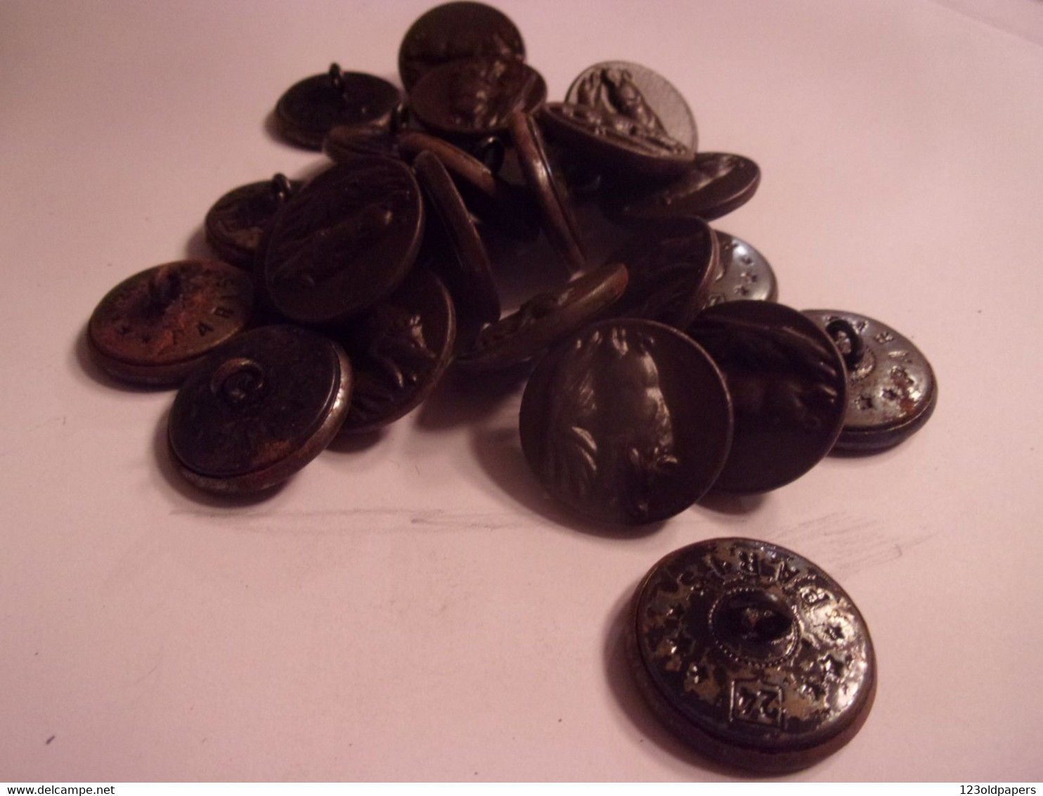 ♥️ VENERIE CHASSE EQUITATION LOT DE 25 BOUTONS ANCIENS SANGLIER  BUTTON HUNTING CACCIA VERFOLGUNGSJAGD - Buttons