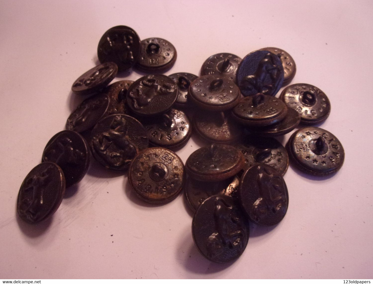 ♥️ VENERIE CHASSE EQUITATION LOT DE 25 BOUTONS ANCIENS CHEVAL  BUTTON HUNTING CACCIA VERFOLGUNGSJAGD - Buttons