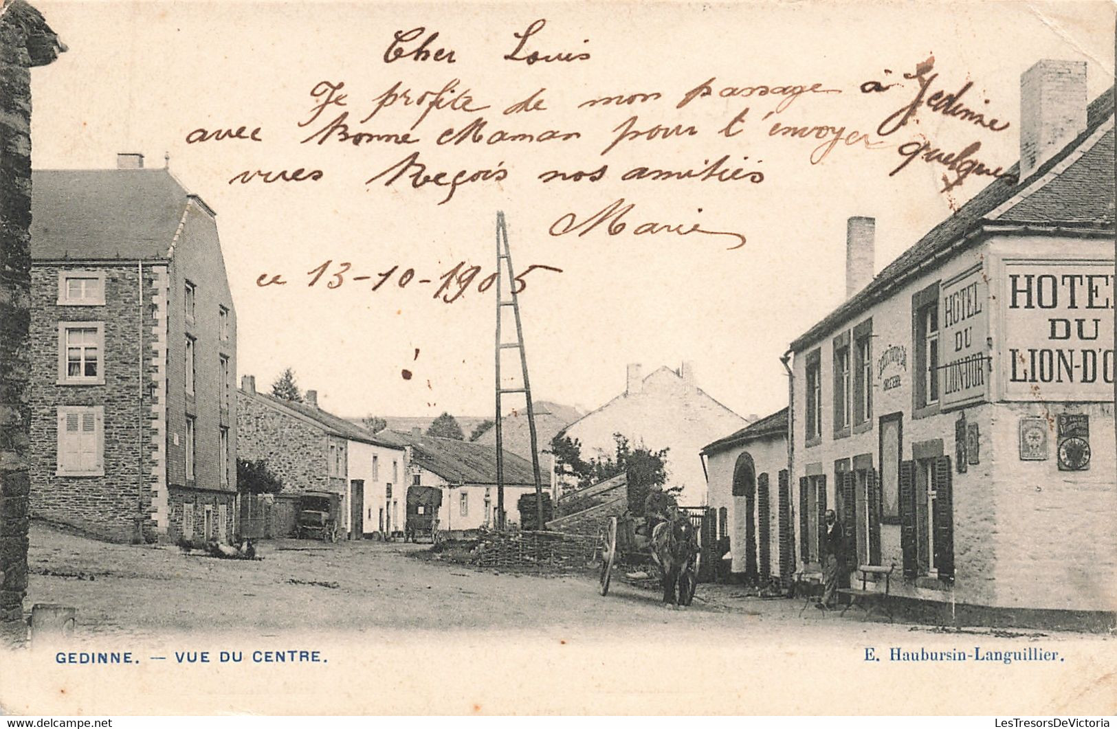 CPA - Belgique - Gedinne - Vue Du Centre - Edit.E. Haubursin Languillier - Précurseur - Oblitéré Gedinne 1905 - Gedinne