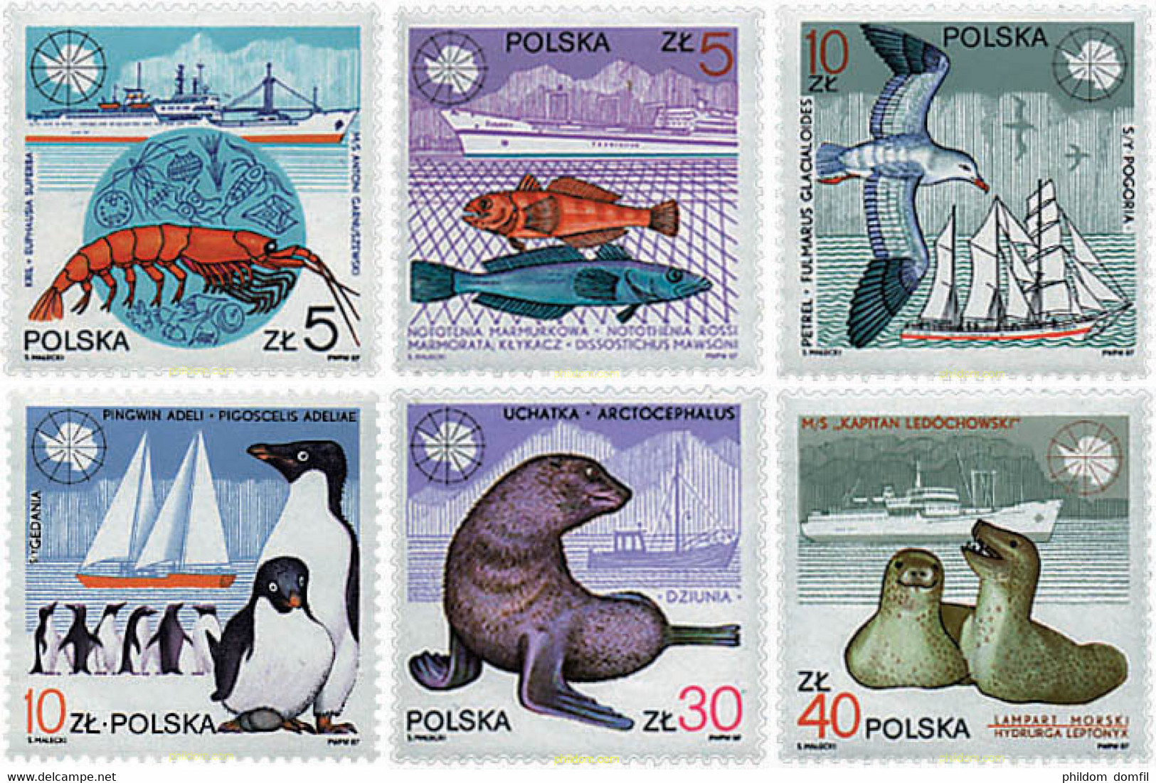 61728 MNH POLONIA 1987 FAUNA ANTARTICA - Ohne Zuordnung