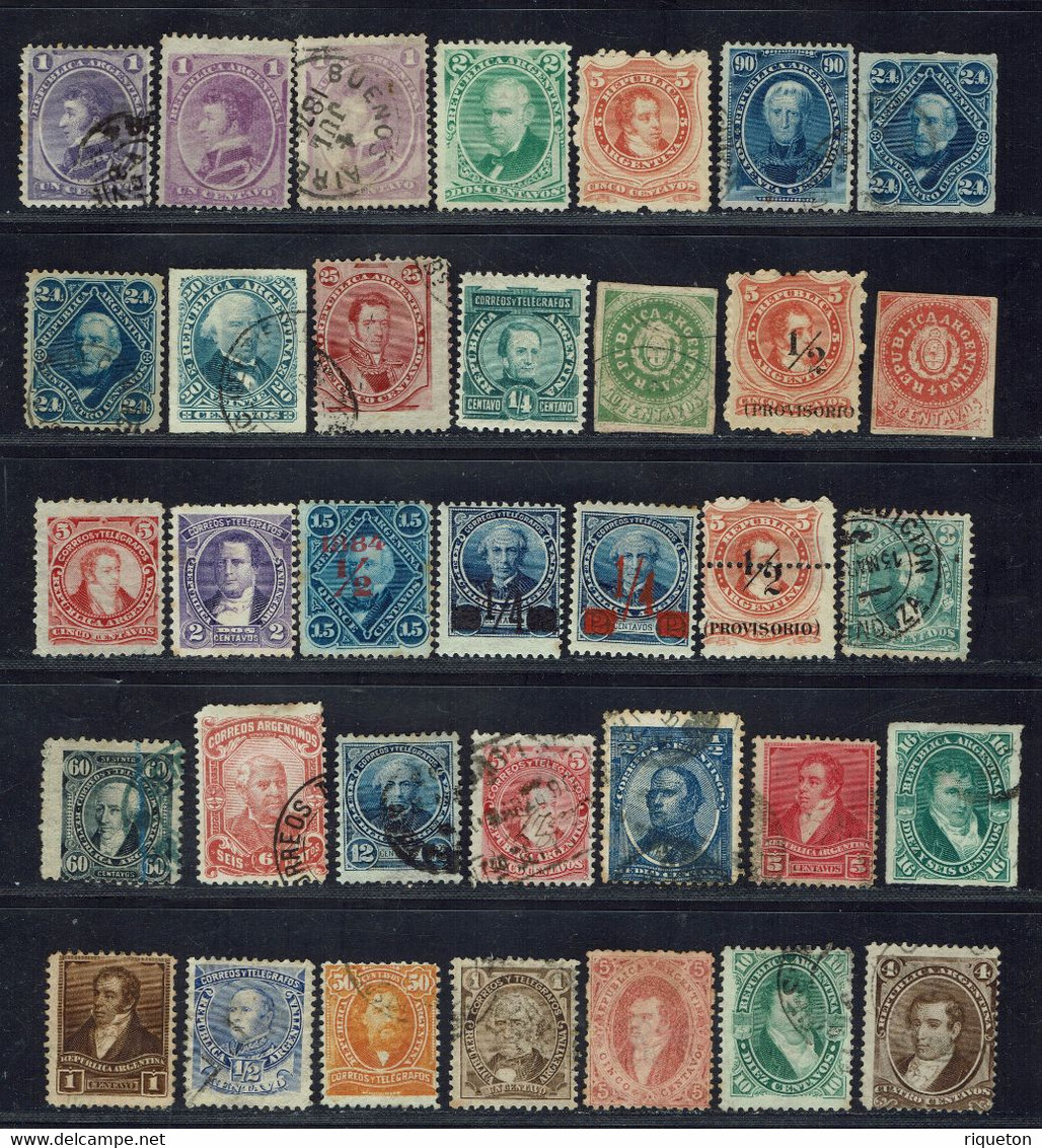 Argentine. 1867/90. Lot De 35 Timbres Neufs (X) - X - Oblitérés. - Colecciones & Series