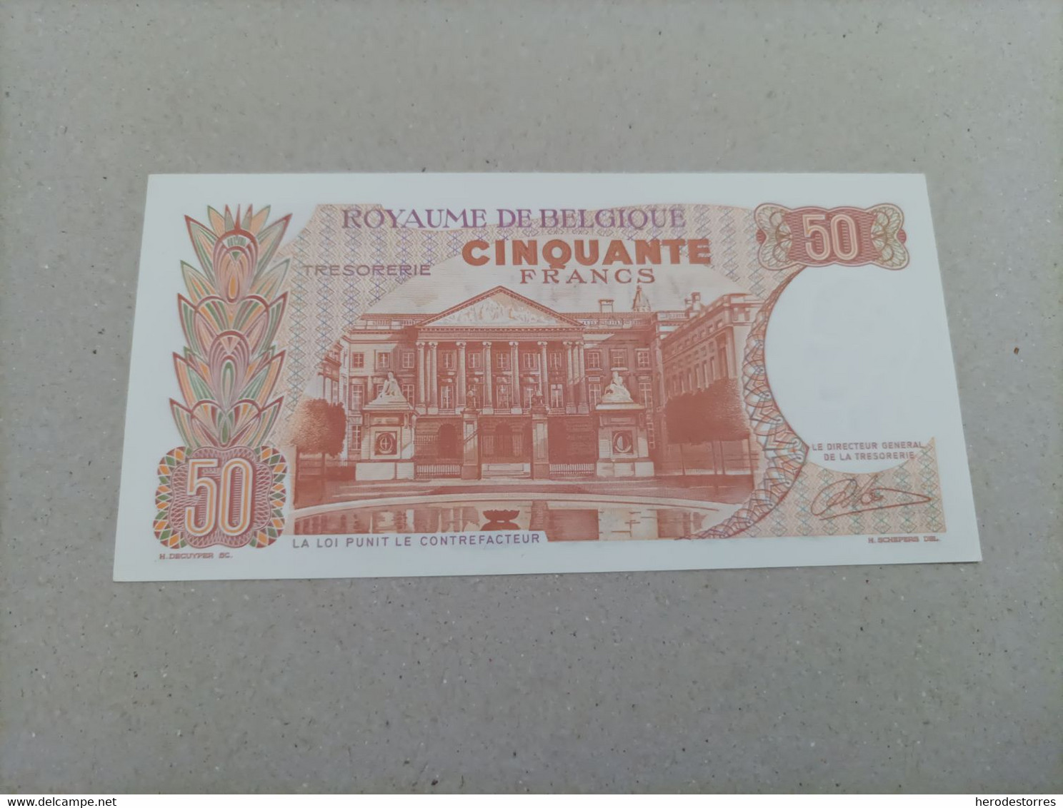 Billete De Belgica De 50 Francos, Año 1966, UNC - 50 Franchi