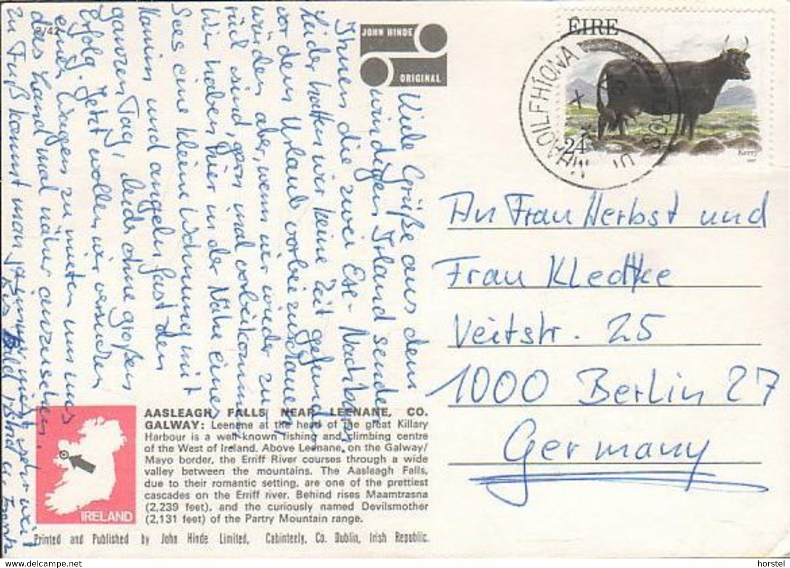 Ireland - Aasleagh - Waterfall - Nice Stamp - Galway