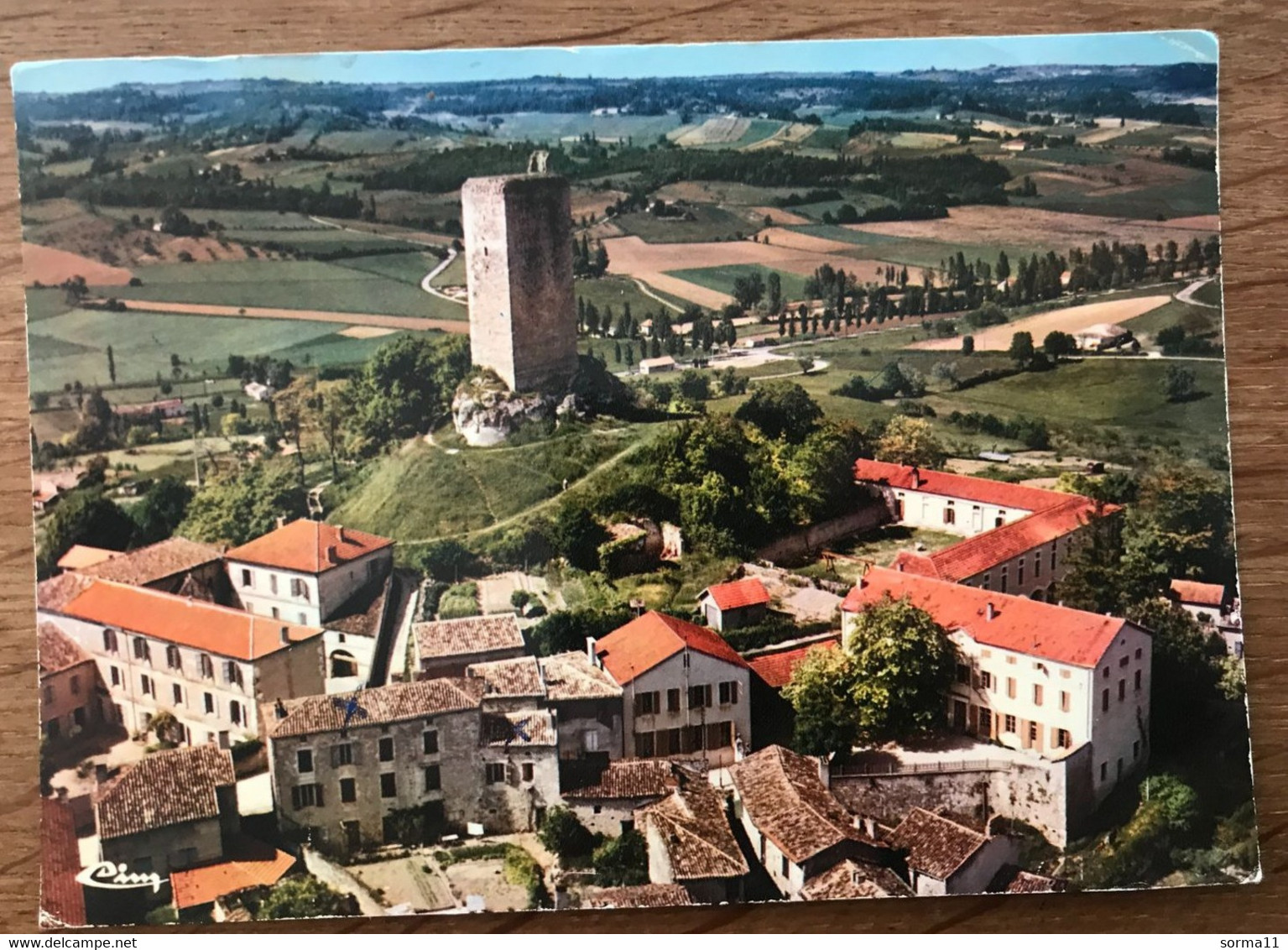 CP MONTCUQ 46 Ancienne Ville Fortifiée, Vue Aérienne, La Tour - Montcuq