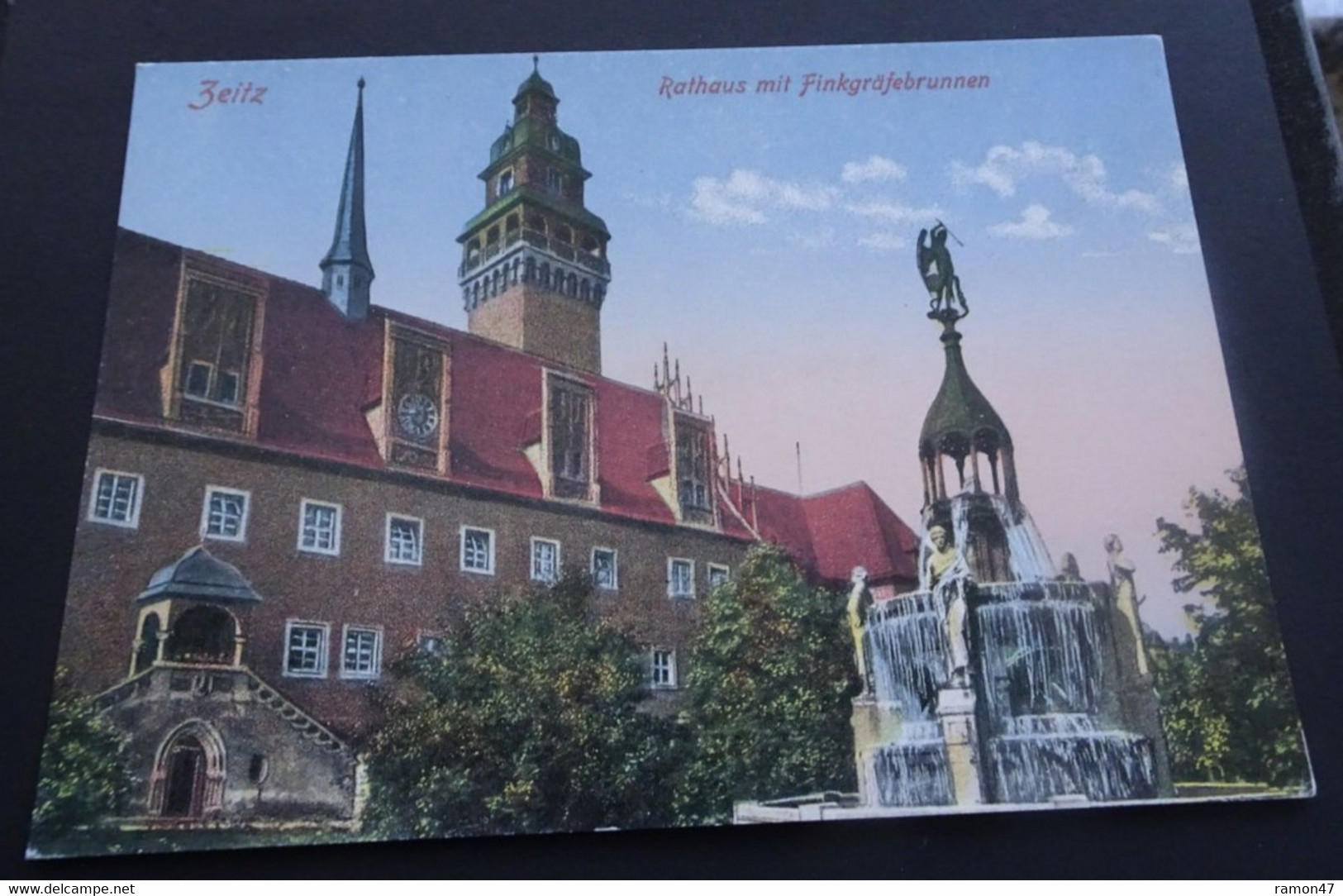 Zeitz Um 1912 (reproduktion) - Rathaus Mit Finkgräfebrunnen - Hans-Joachim Richter, Leipzig - # 8 - Zeitz