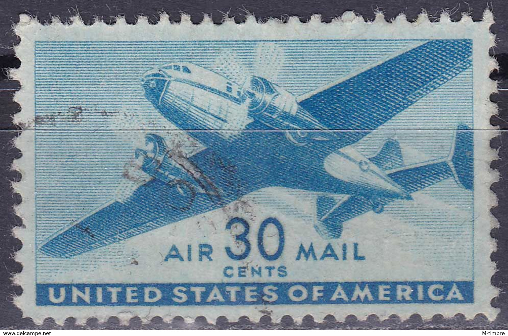 Etats-Unis (Poste Aérienne) YT 31 Mi 505 Sn C30 Année 1934 (Used °) Avion - 1a. 1918-1940 Oblitérés