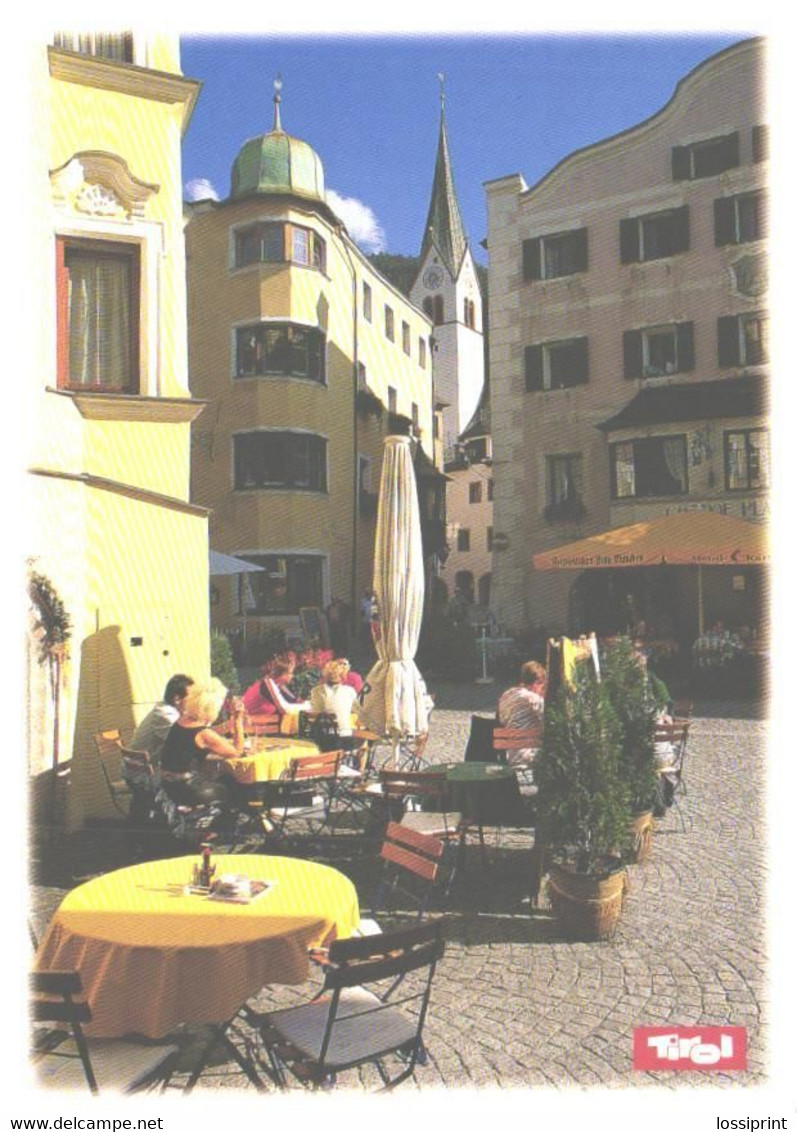 Austria:Rattenberg Am Inn, Street View With Coffee, Church - Rattenberg