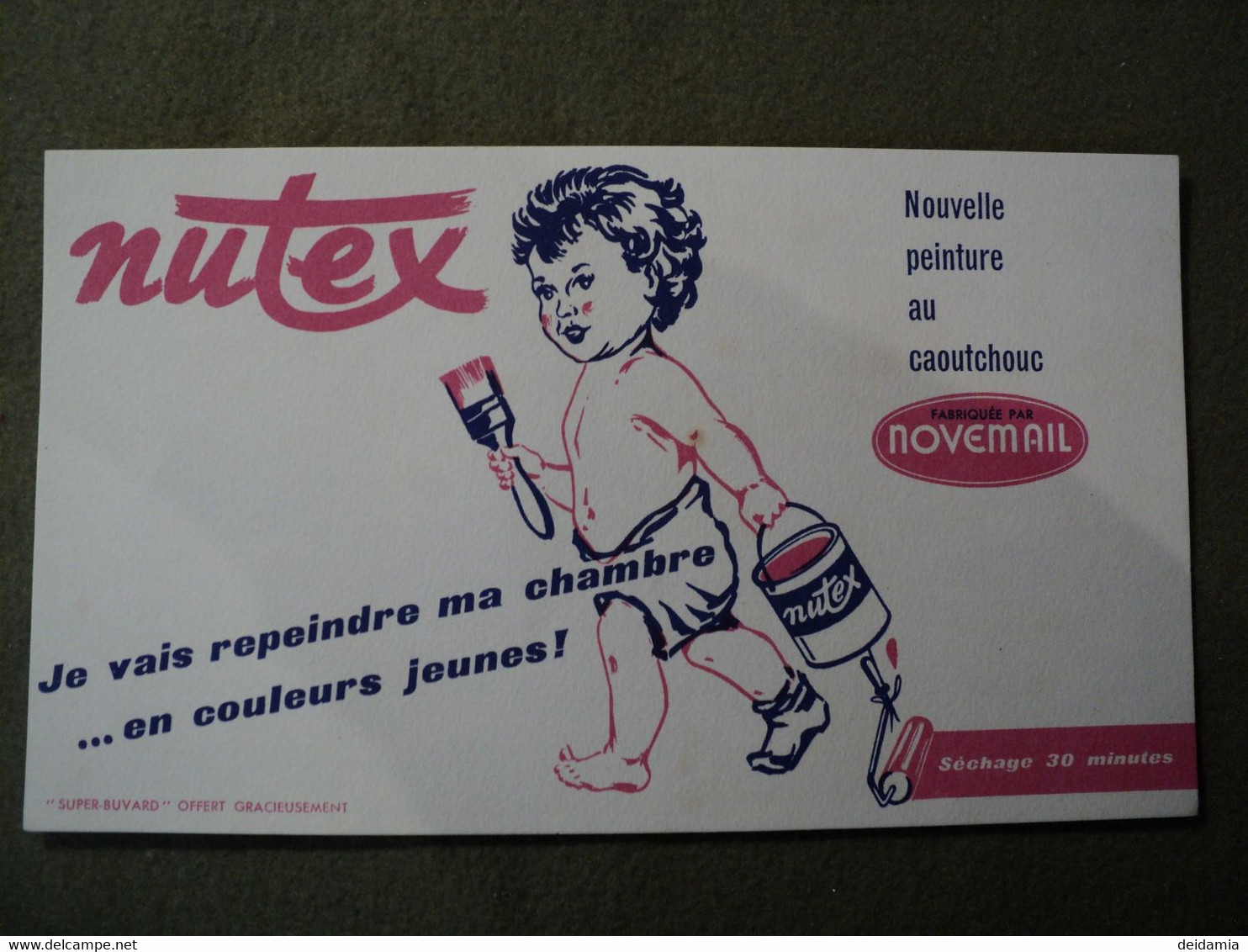 BUVARD NUTEX. ANNEES 50? NOUVELLE PEINTURE AU CAOUTCHOUC FABRIQUEE - Farben & Lacke