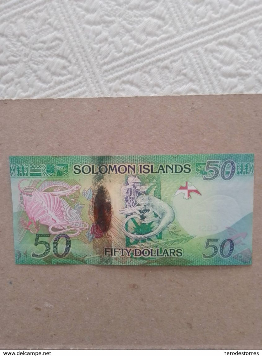 Billete De Las Islas Salomon De 50 Dólares, Serie A, Año 2013, UNC - Isla Salomon
