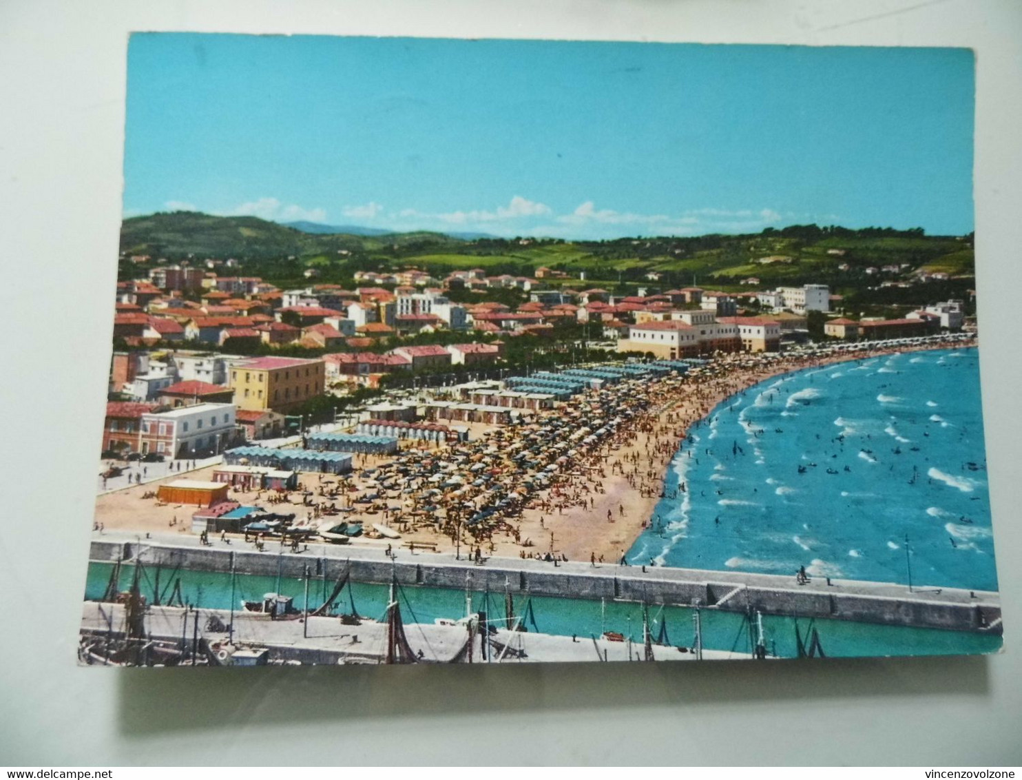 Cartolina Viaggiata "FANO Spiaggia E Veduta Aerea" 1969 - Fano