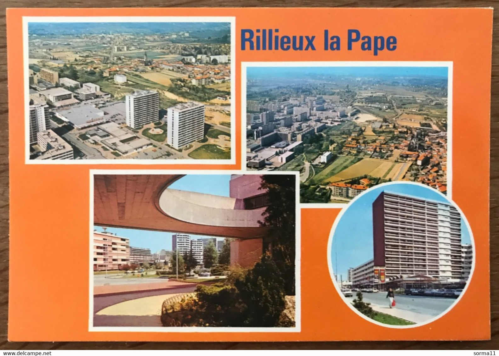 CP RILLIEUX LA PAPE 69 Vues Générales Aériennes, Quartier De L'Eglise, Centre Commercial, Avenue De L'Europe - Rillieux La Pape
