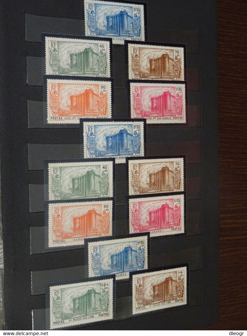 French Colonial 1939 150e Anniversaire De La Révolution Française Full Set (128 Stamps) MNH/VF - 1939 150e Anniversaire De La Révolution Française