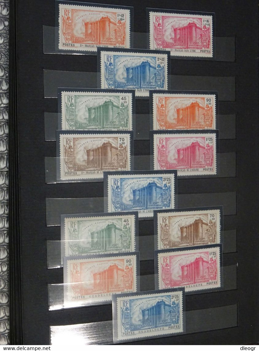 French Colonial 1939 150e Anniversaire De La Révolution Française Full Set (128 Stamps) MNH/VF - 1939 150e Anniversaire De La Révolution Française