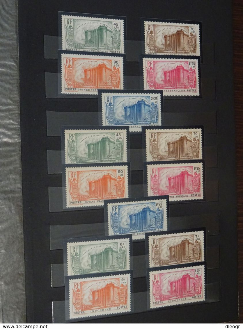 French Colonial 1939 150e Anniversaire De La Révolution Française Full Set (128 Stamps) MNH/VF - 1939 150e Anniversaire De La Révolution Française