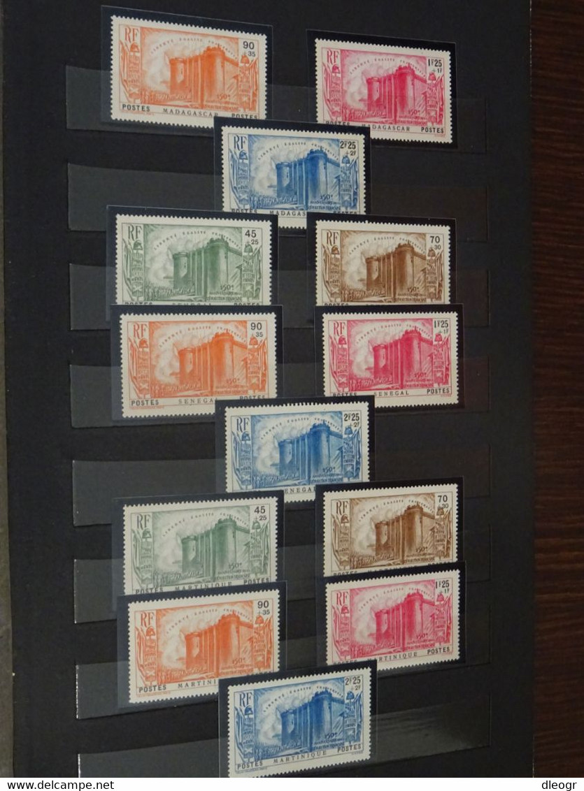 French colonial 1939 150e anniversaire de la Révolution Française full set (128 stamps) MNH/VF