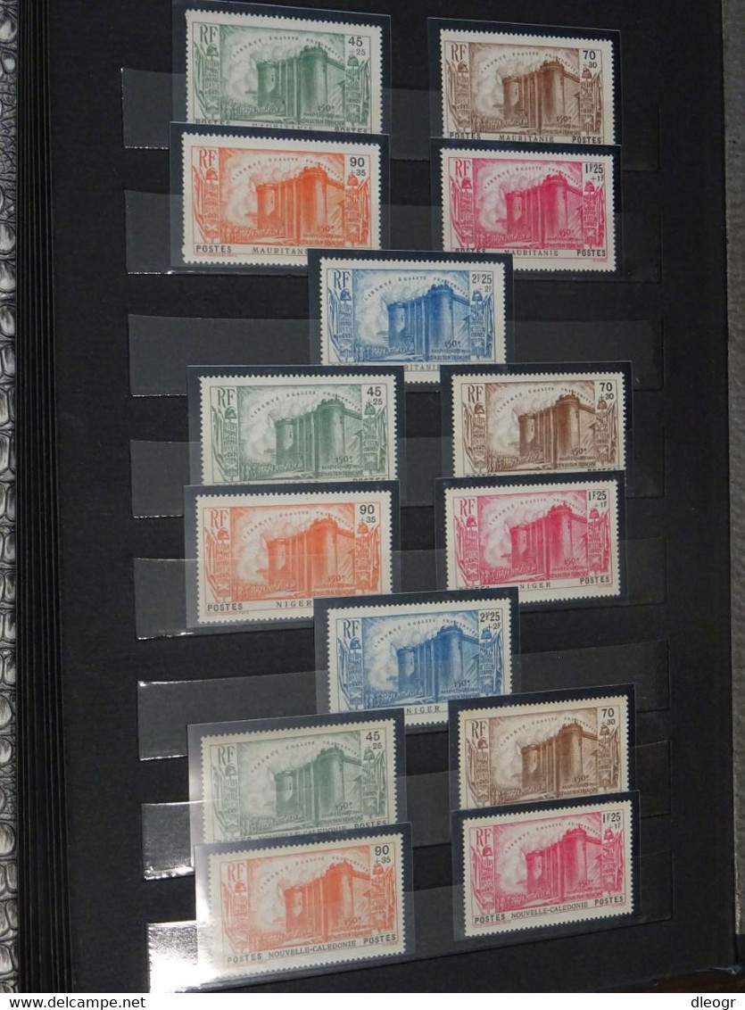 French colonial 1939 150e anniversaire de la Révolution Française full set (128 stamps) MNH/VF