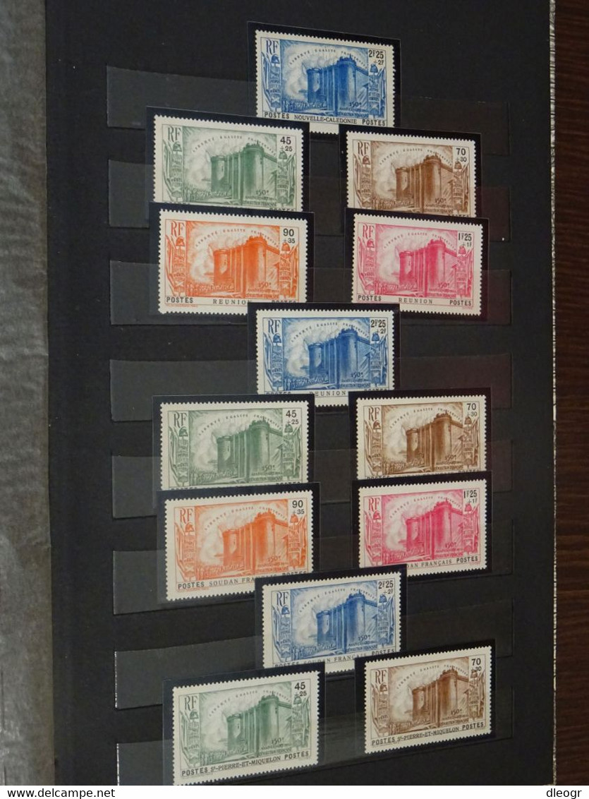 French colonial 1939 150e anniversaire de la Révolution Française full set (128 stamps) MNH/VF