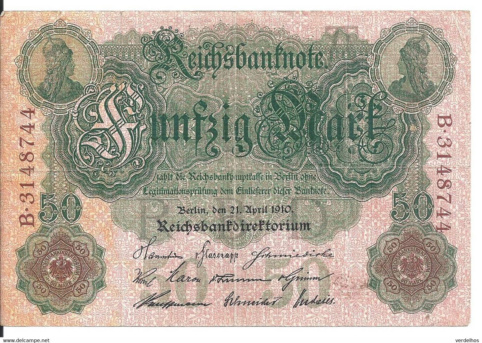 ALLEMAGNE 50 MARK 1910 VF P 41 - 50 Mark