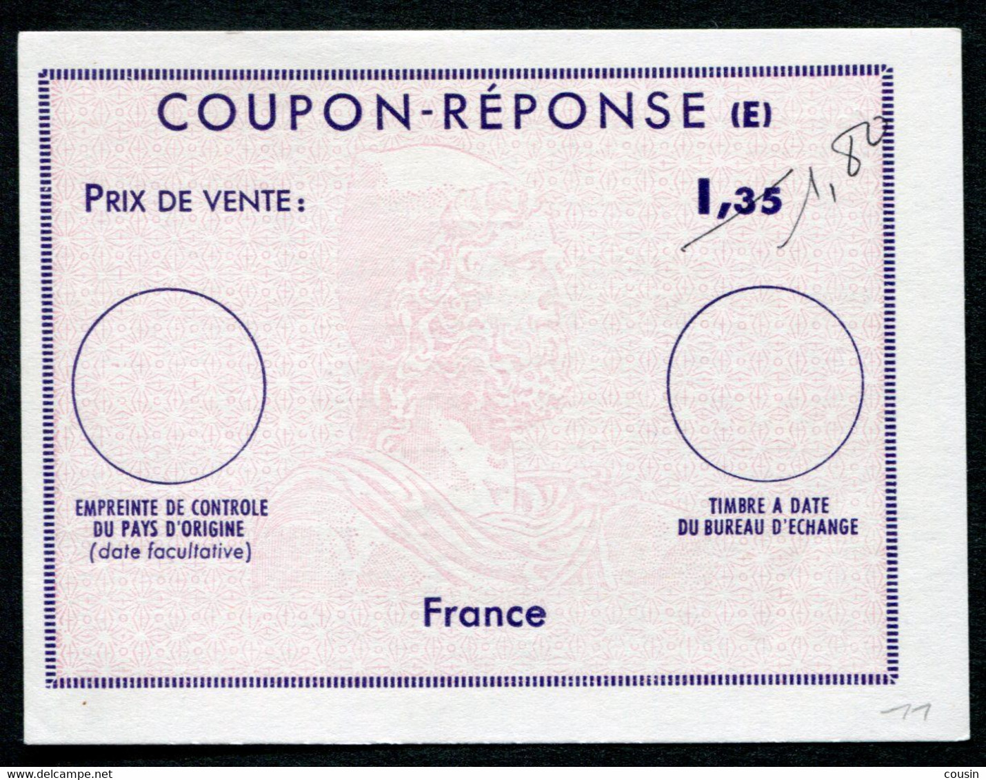 FRANCE   French Reply Coupon / Coupon Réponse - Coupons-réponse