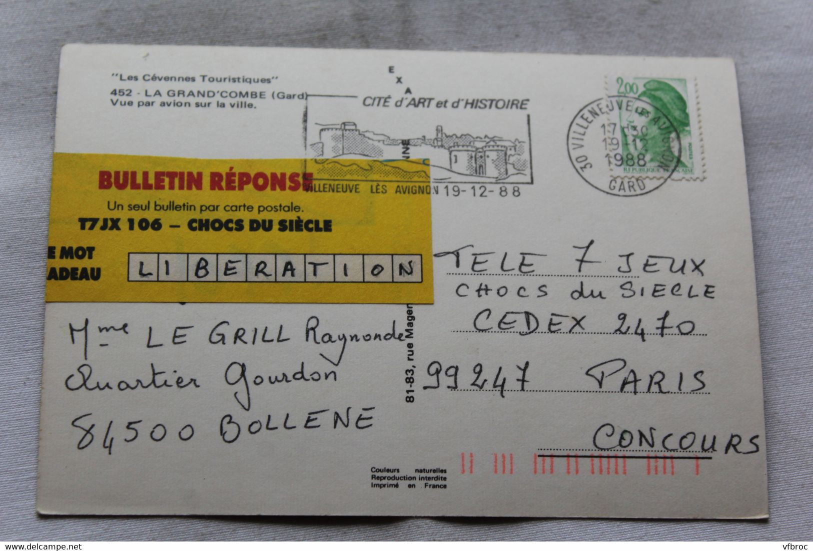 Cpm 1988, La Grand Combe, Vue Par Avion Sur La Ville, Gard 30 - La Grand-Combe