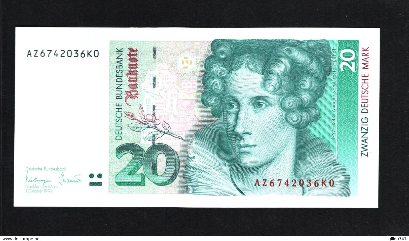 Allemagne République Fédérale, 20 Deutsche Mark, 1989-1999 Issue - 20 Deutsche Mark