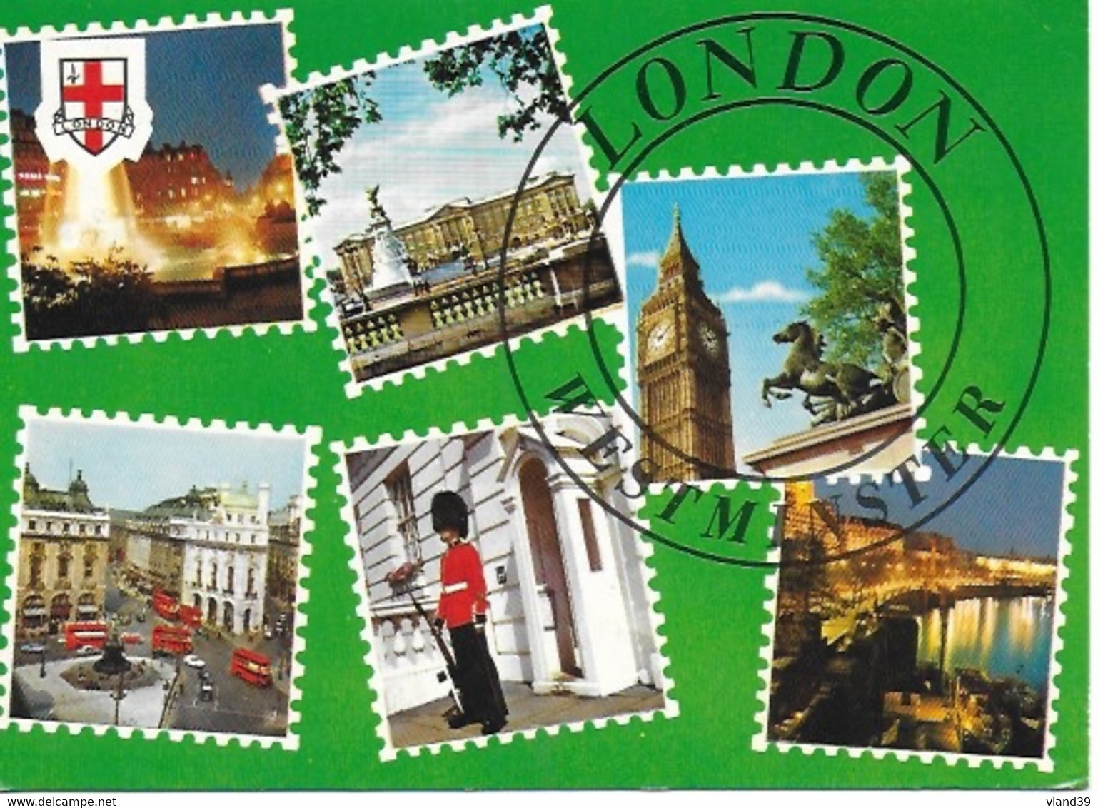 London. -  Londres. - Multi Vues     -  Cachet Poste 1979 - Buckingham Palace