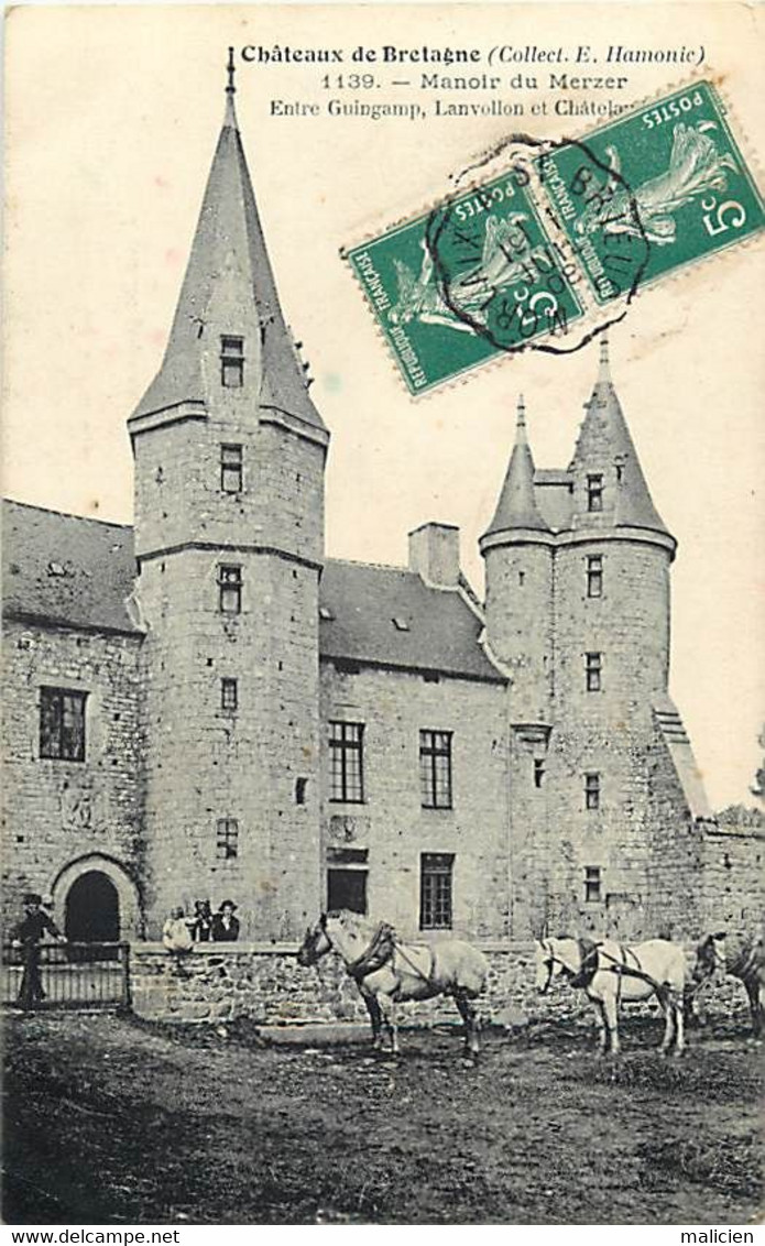 - Côtes D Armor -ref-D536- Manoir Du Merzer - Attelage Chevaux - Entre Guingamp Lanvollon Et Chatelaudren - Manoirs - - Lanvollon