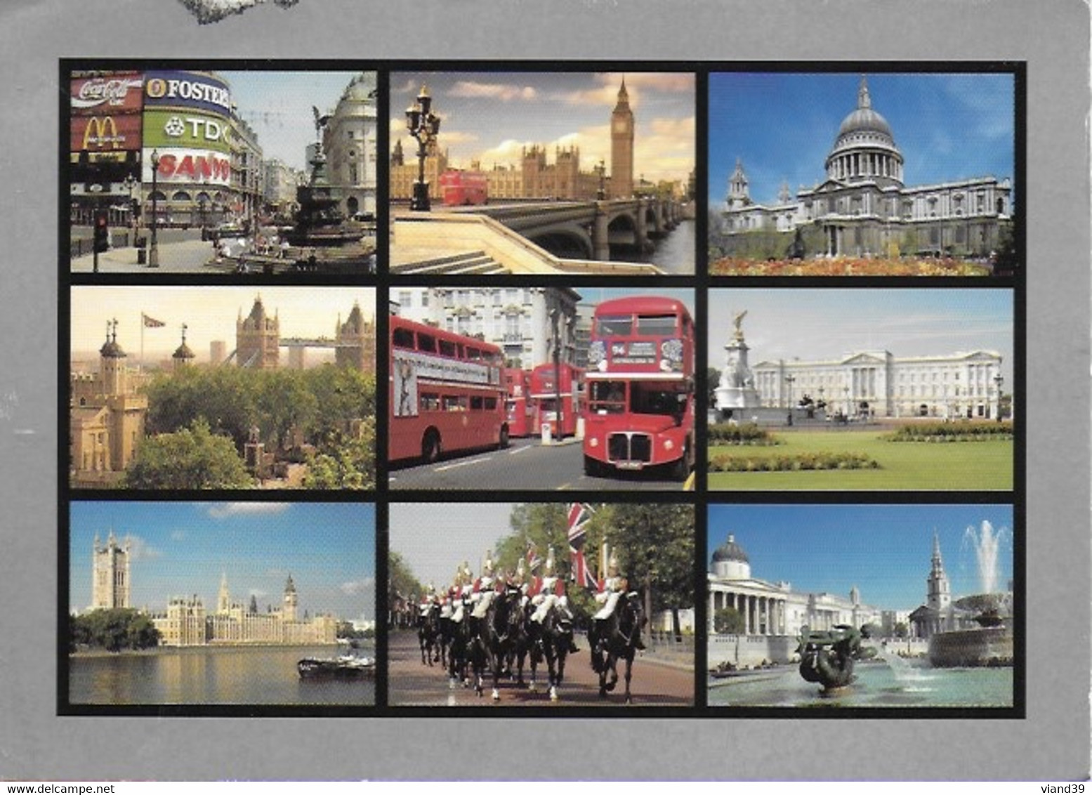 London. -  Londres. - Multi Vues.  -  Cachet Poste 2004 - Houses Of Parliament