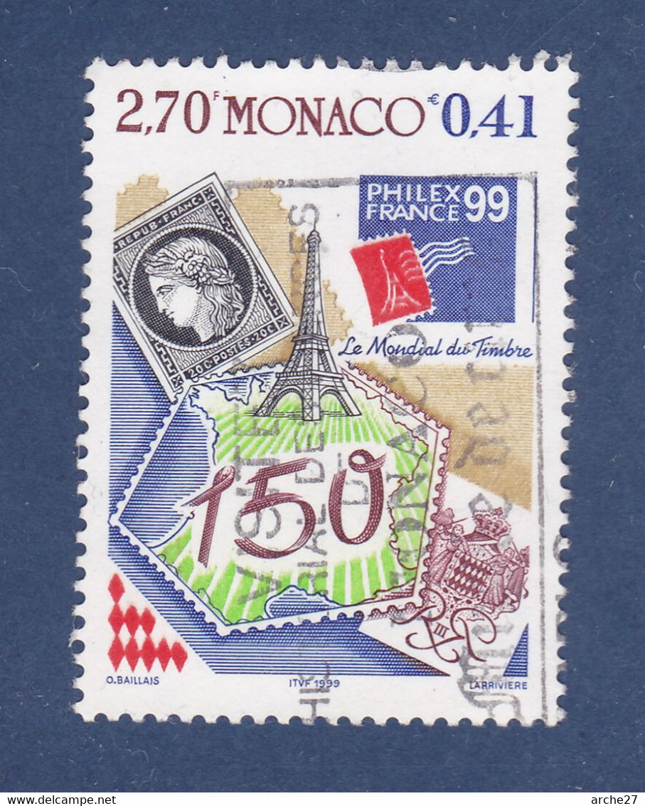 TIMBRE MONACO N° 2207 OBLITERE - Oblitérés