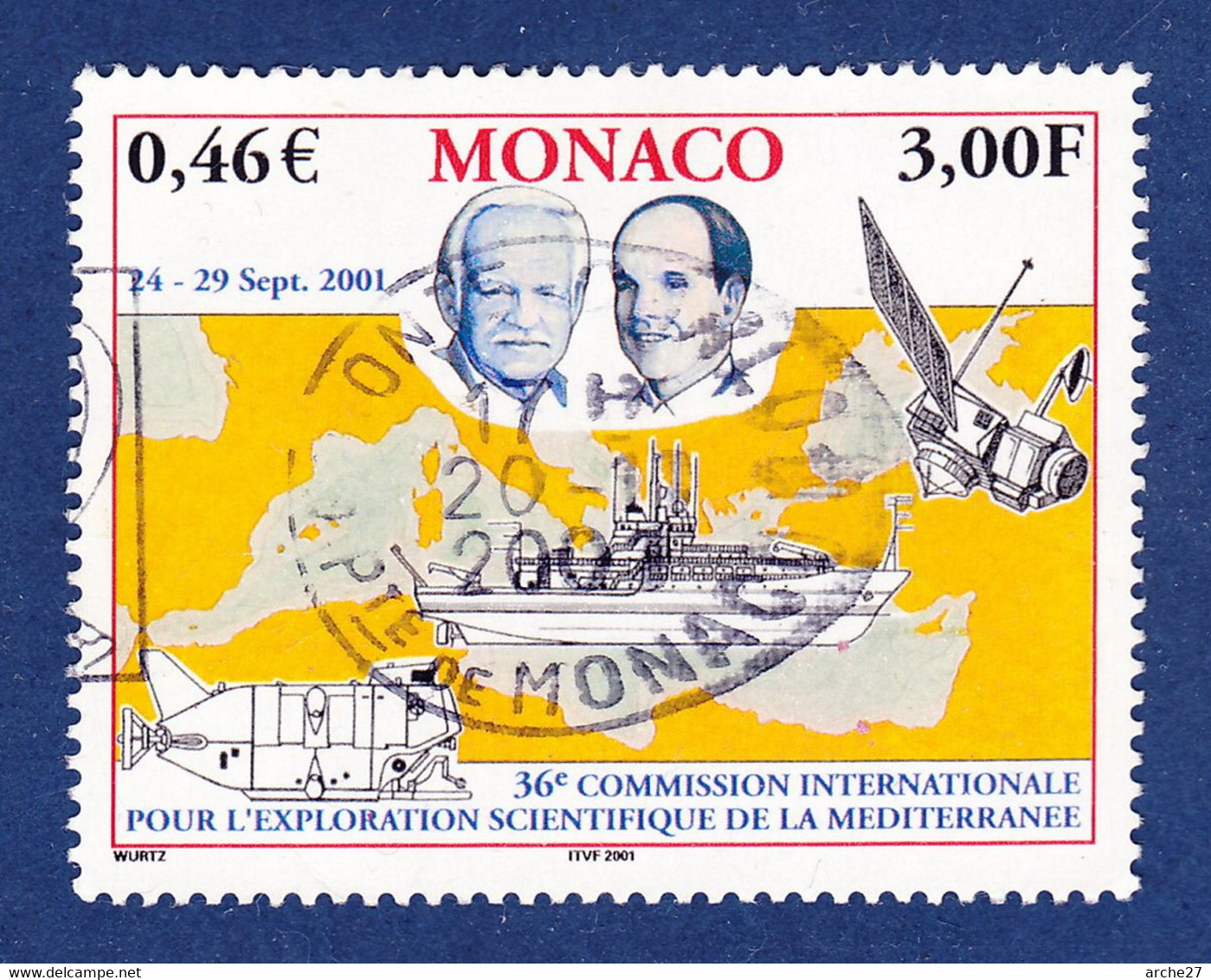 TIMBRE MONACO N° 2318 OBLITERE - Gebraucht